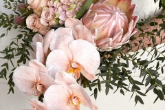 Pastel bouquet with King Protea