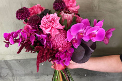 Berry toned wedding bouquet 